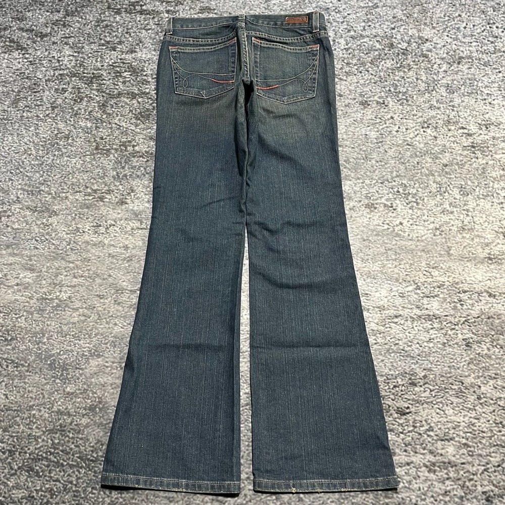 Calvin Klein Low Rise Flare Jeans Womens 6 (31x32) Blue Floral Flower Hippie